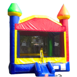 Rocket Rainbow Bounce House